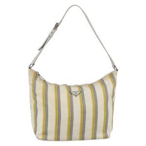 Authentic PRADA Shoulder Bag Nylon Ivory